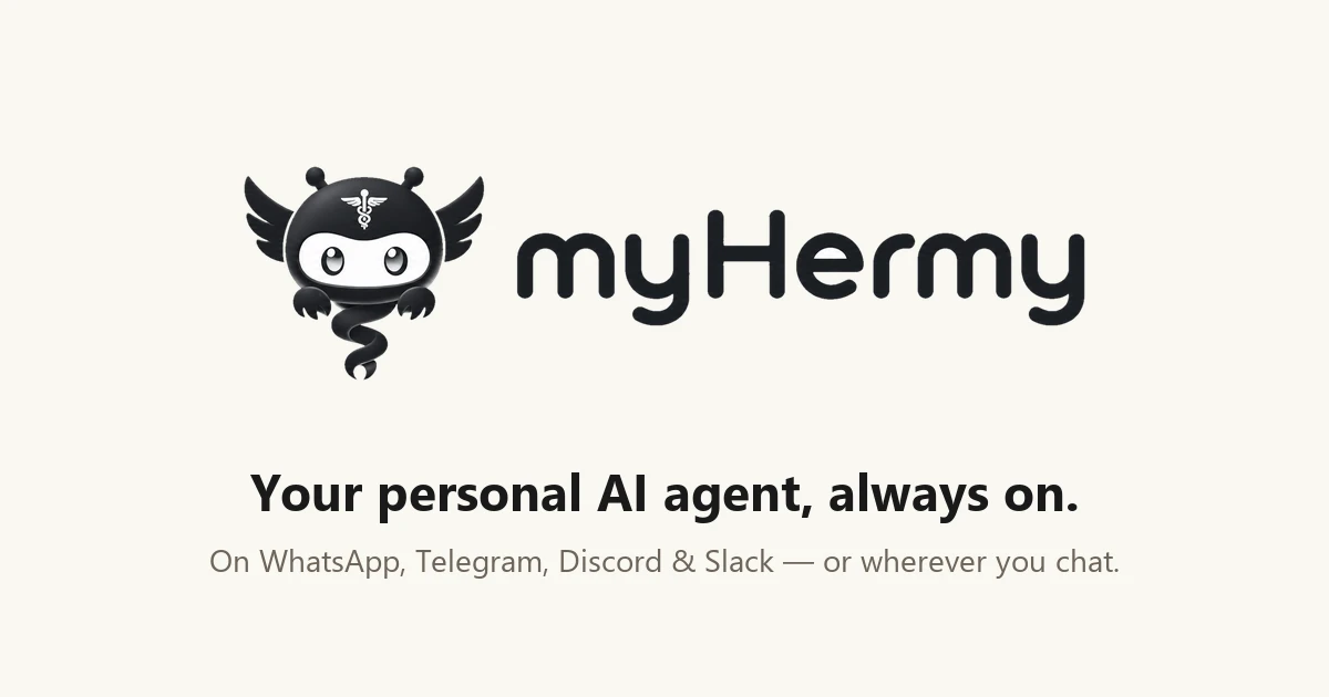 Hermes Agent hosting, in one click screenshot